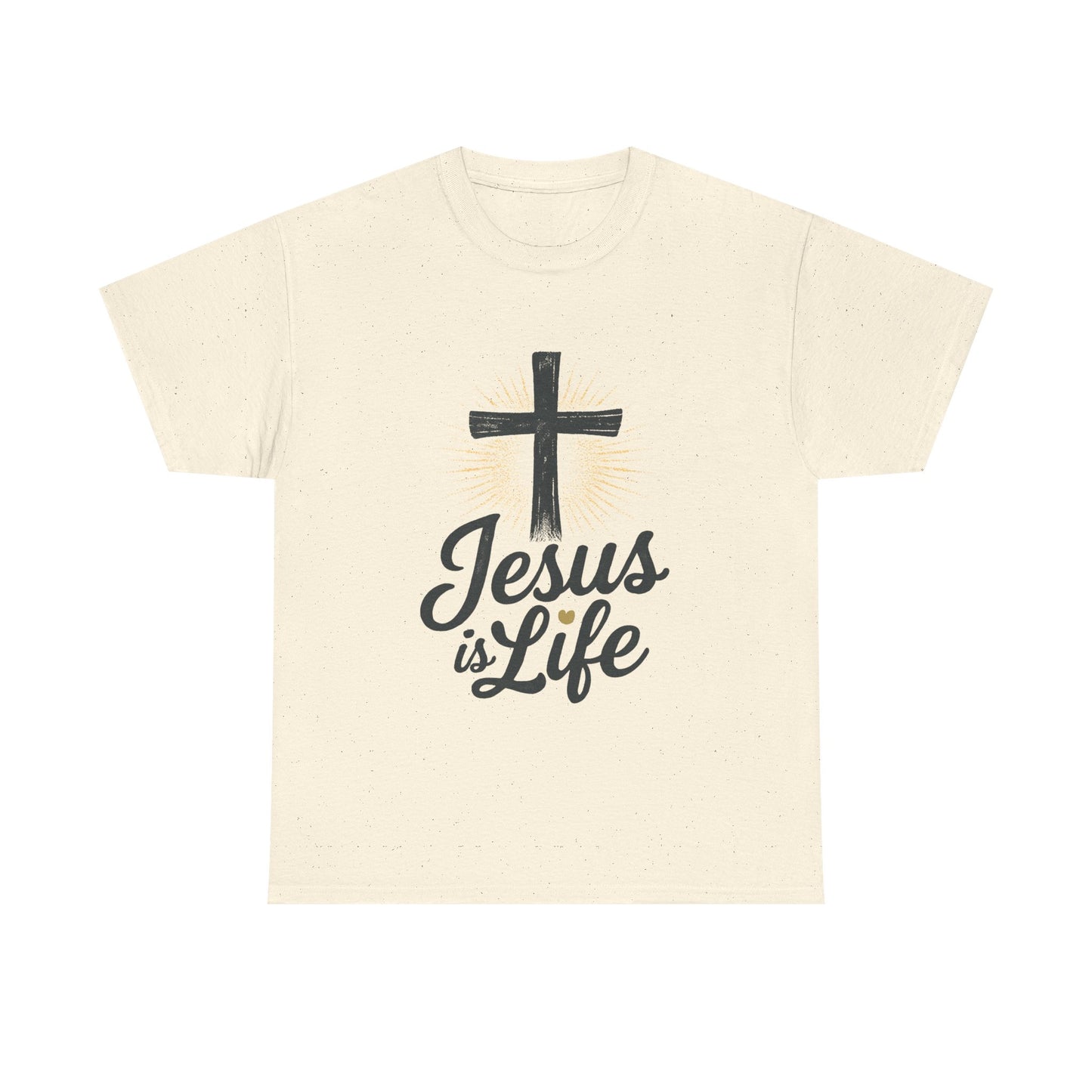"Jesus is Life" - Inspirational T-Shirt - Unisex Heavy Cotton Tee