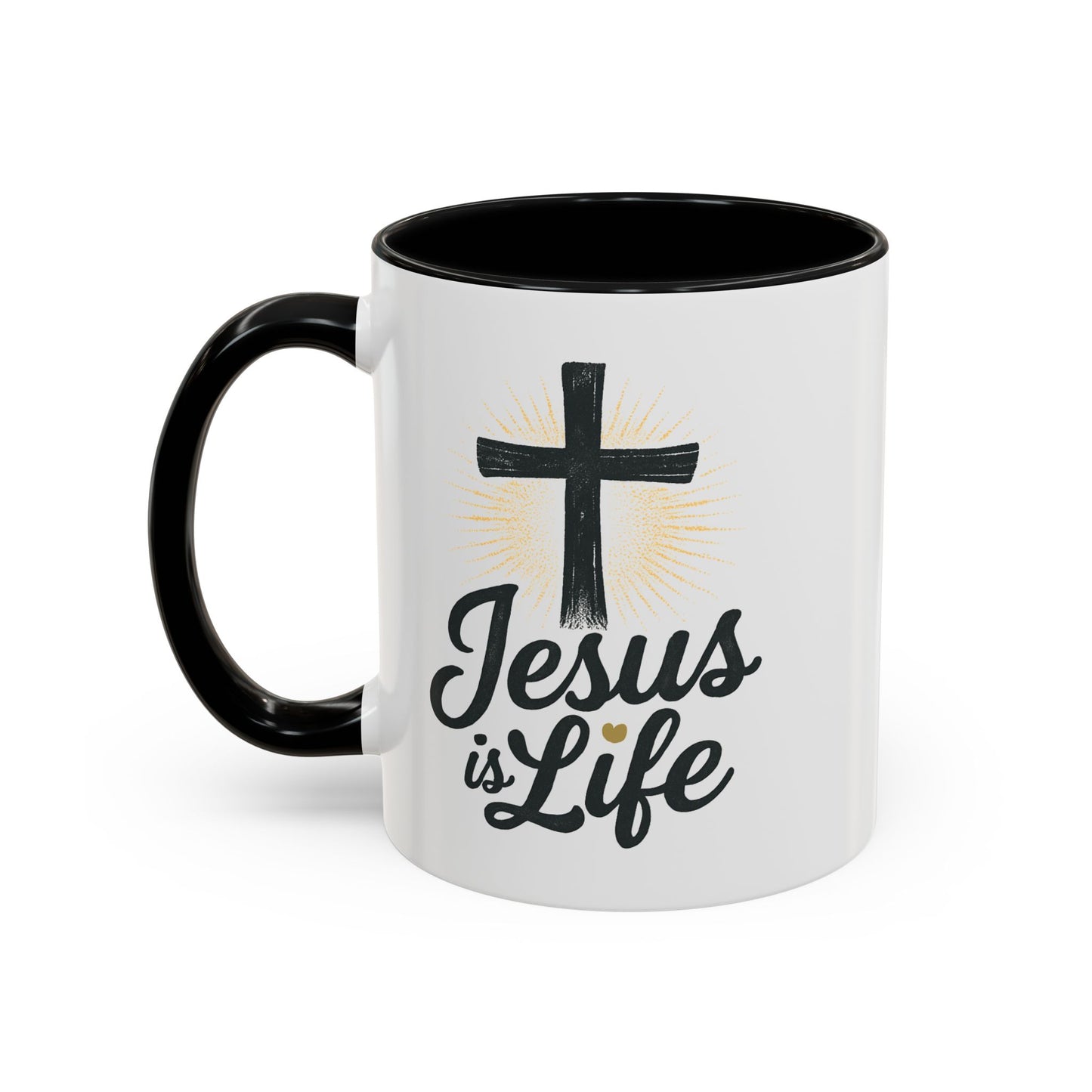 "Jesus is Life" - Christian Accent Coffee Mug - Inspirational 11oz & 15oz