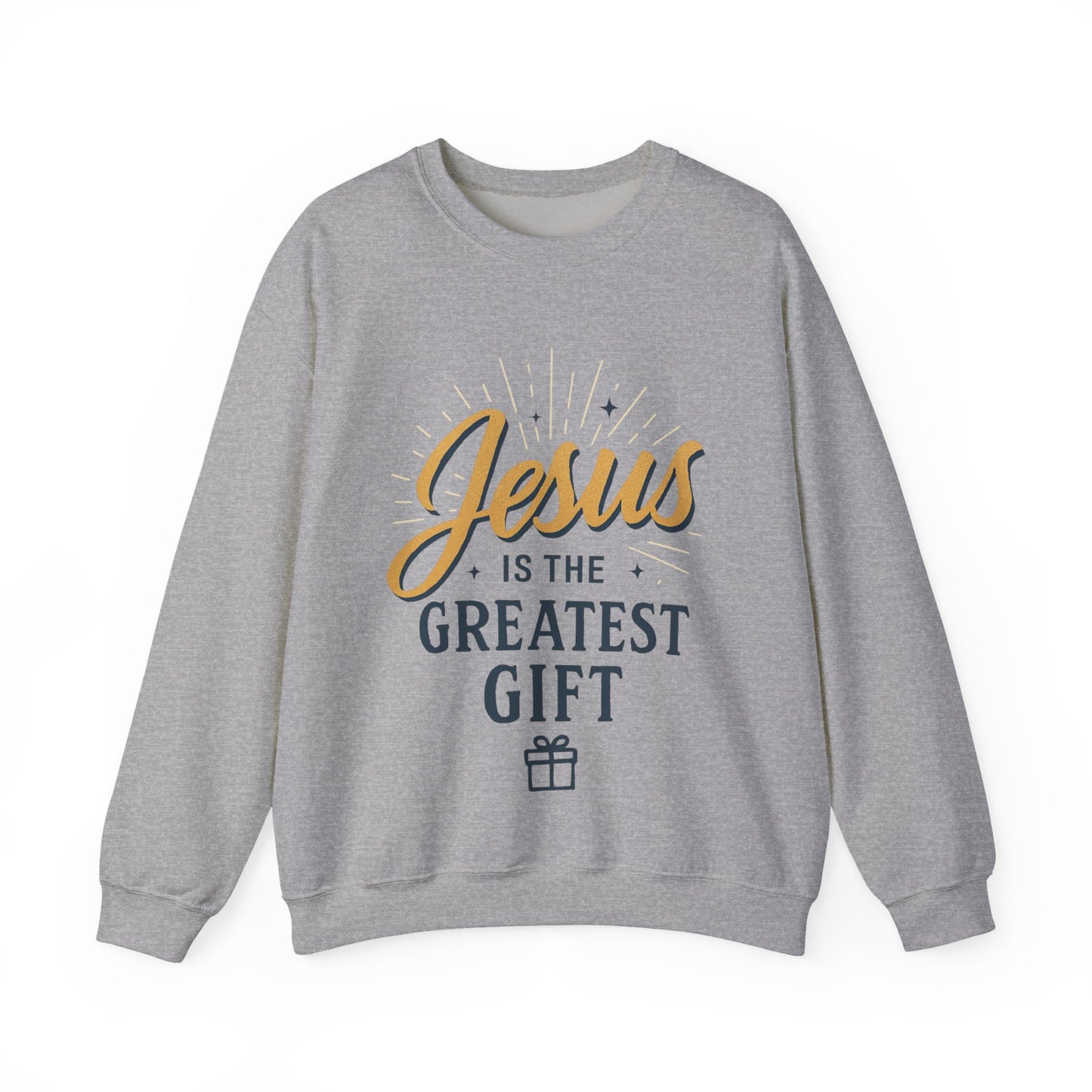 "Jesus is the Greatest Gift" - Crewneck Sweatshirt - Unisex Christian Apparel