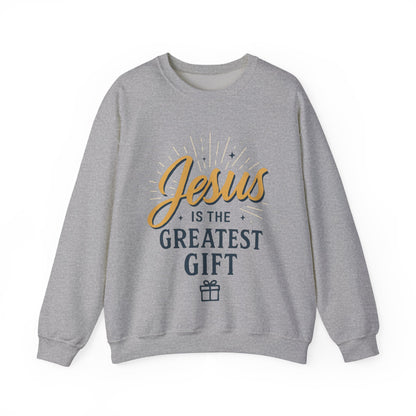 "Jesus is the Greatest Gift" - Crewneck Sweatshirt - Unisex Christian Apparel