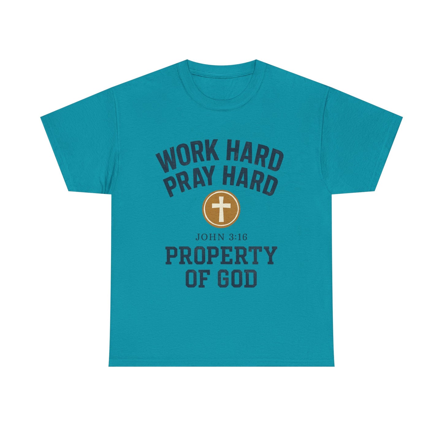 Work Hard Pray Hard Faith-Inspired Unisex Heavy Cotton Tee