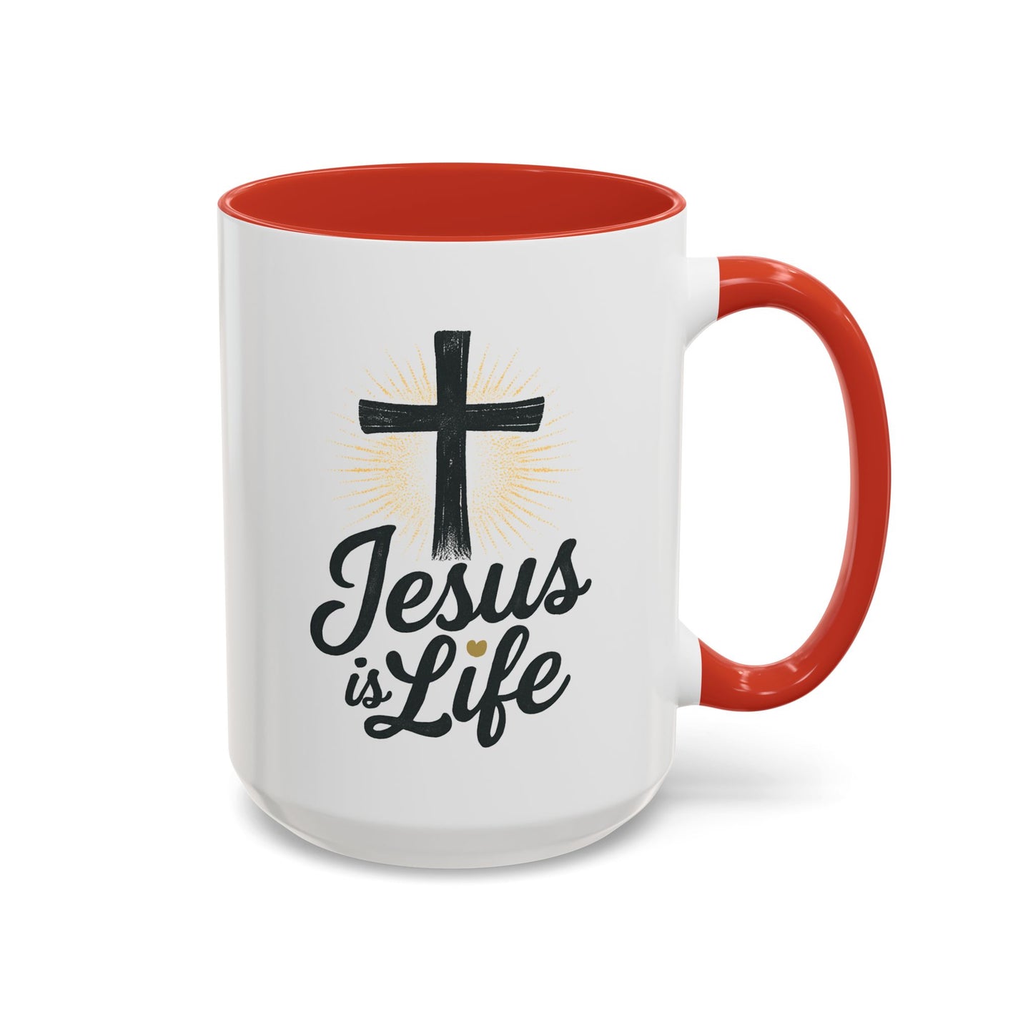 "Jesus is Life" - Christian Accent Coffee Mug - Inspirational 11oz & 15oz