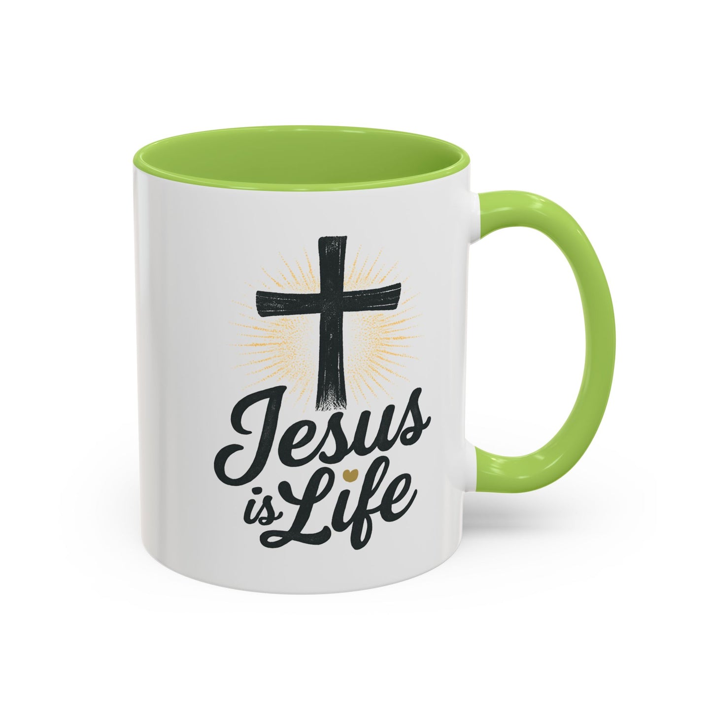 "Jesus is Life" - Christian Accent Coffee Mug - Inspirational 11oz & 15oz