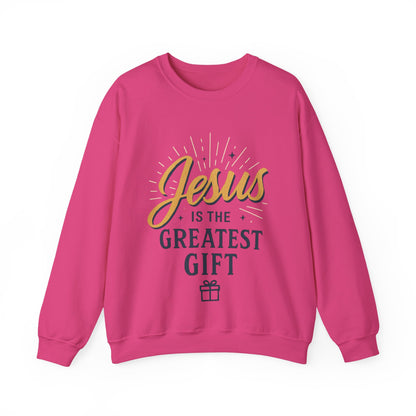 "Jesus is the Greatest Gift" - Crewneck Sweatshirt - Unisex Christian Apparel