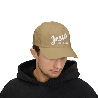 "Jesus Sweet Savior" - Faith-Inspired Classic Dad Cap Gift for Dads, Casual Wear, Summer Outings, Spiritual Gifts