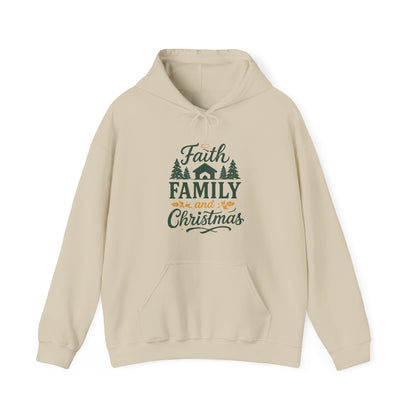 Faith, Family, and Christmas Hoodie