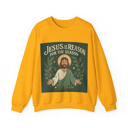 "Jesus is the Reason for the Season" - Crewneck Sweatshirt, Christmas Sweatshirt, Unisex Christmas Gift,
