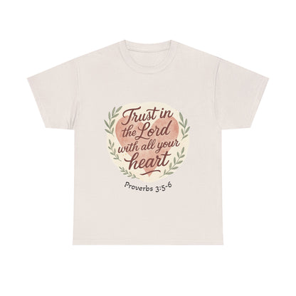 Inspirational Christian Tee – Trust in the Lord with All Your Heart