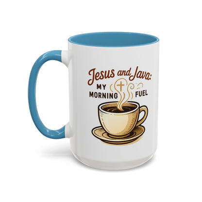 Faith & Coffee Mug: "Jesus and Java" Morning Fuel, Thank You Gift, Christian Coffee Lovers, Religious Kitchen Decor, Inspirational Drinkware