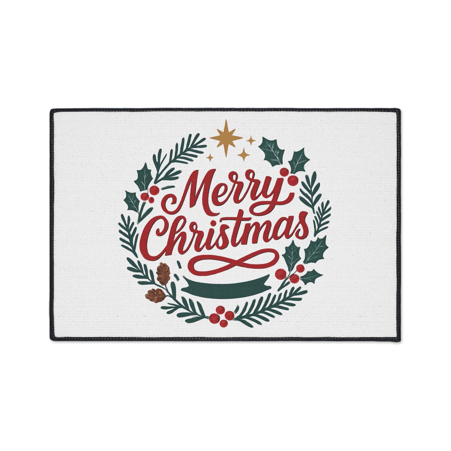 Merry Christmas Heavy Duty Holiday Entry Rug/mat