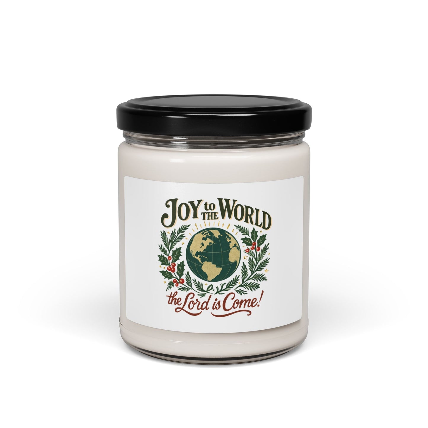 "Joy to the World" - Scented Soy Candle, Christmas Gift, Home Fragrance, Holiday Decor, Eco-Friendly Candle, Relaxation Gift