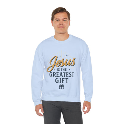 "Jesus is the Greatest Gift" - Crewneck Sweatshirt - Unisex Christian Apparel