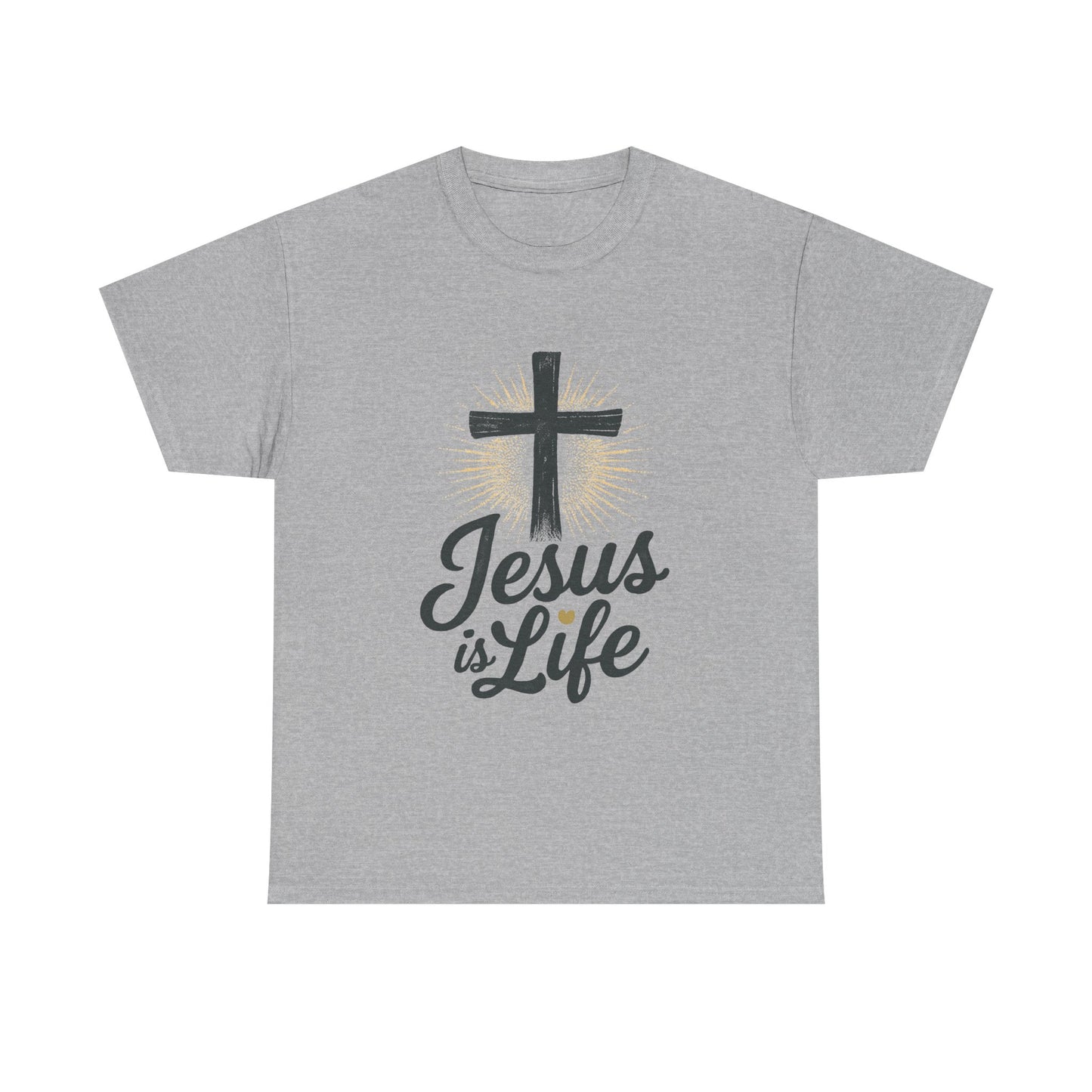 "Jesus is Life" - Inspirational T-Shirt - Unisex Heavy Cotton Tee