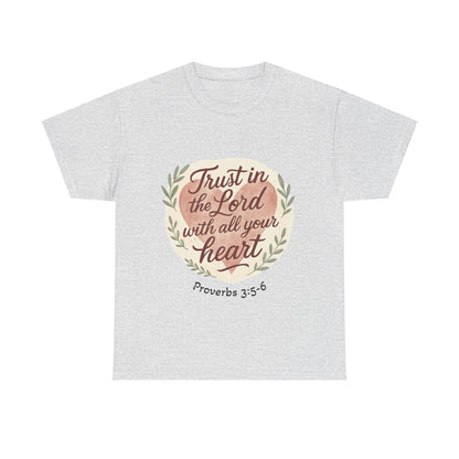 Inspirational Christian Tee – Trust in the Lord with All Your Heart
