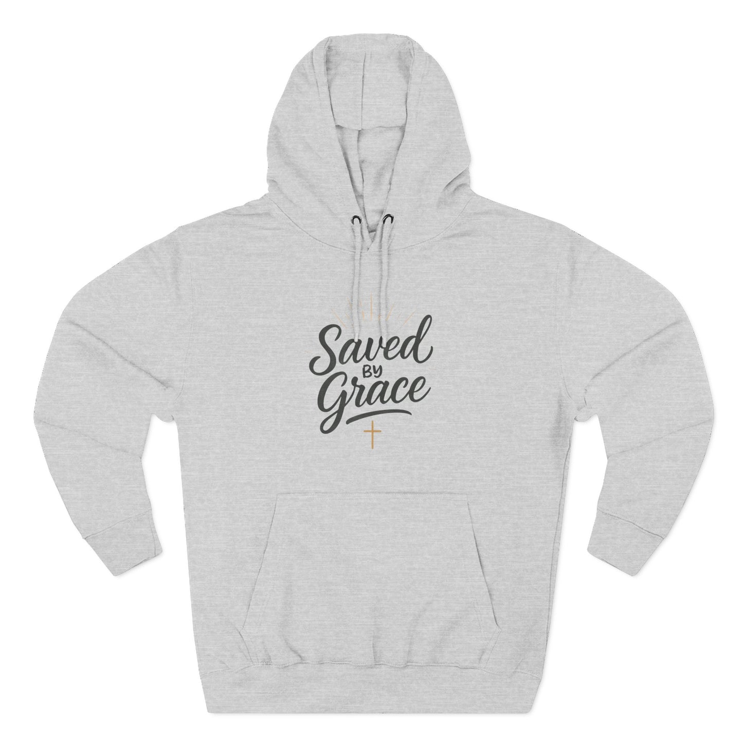 "Saved by Grace" Fleece Hoodie | Faith-Inspired Hoodie | Inspirational Sweatshirt, Christian Gift, Cozy Pullover, Spiritual Wear
