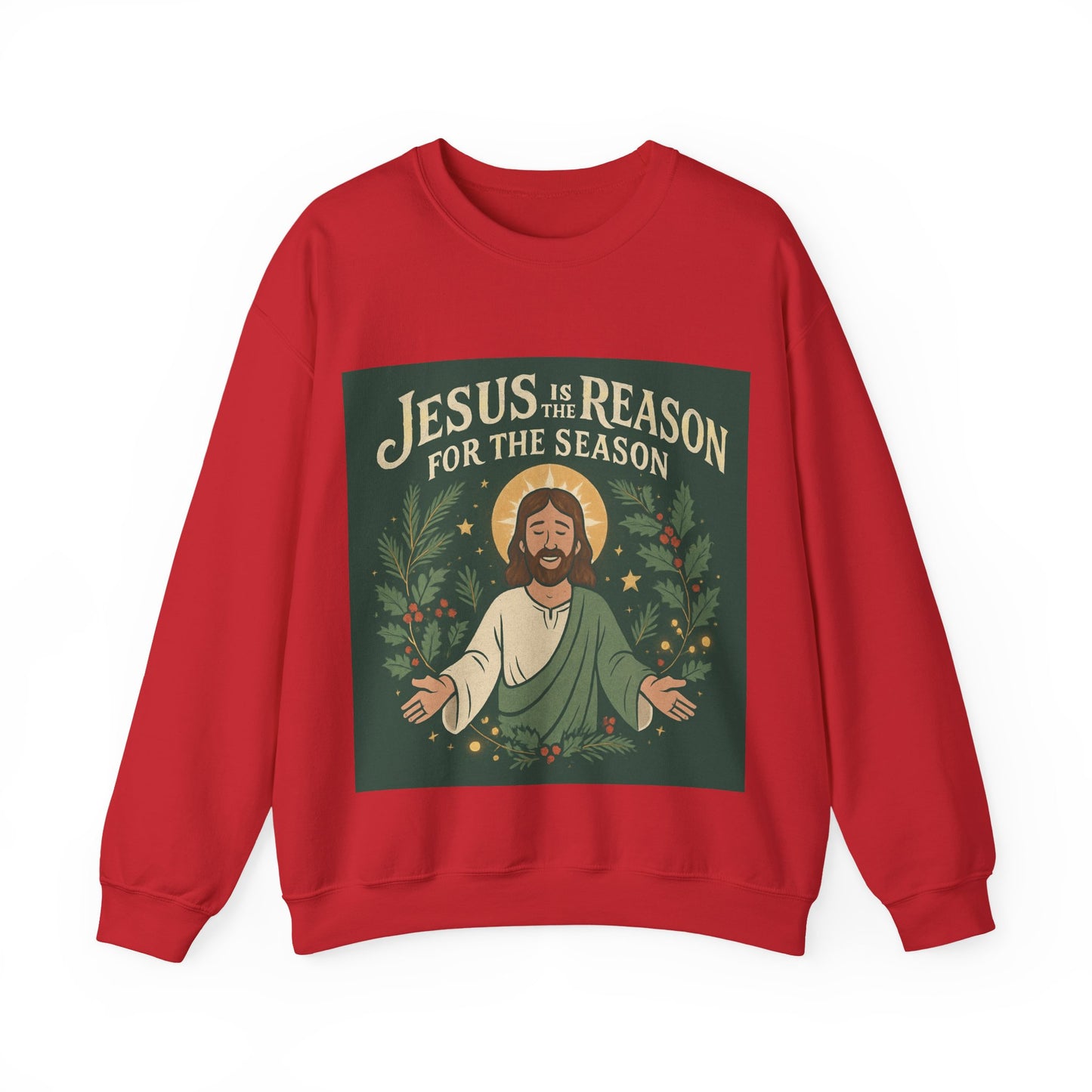 "Jesus is the Reason for the Season" - Crewneck Sweatshirt, Christmas Sweatshirt, Unisex Christmas Gift,