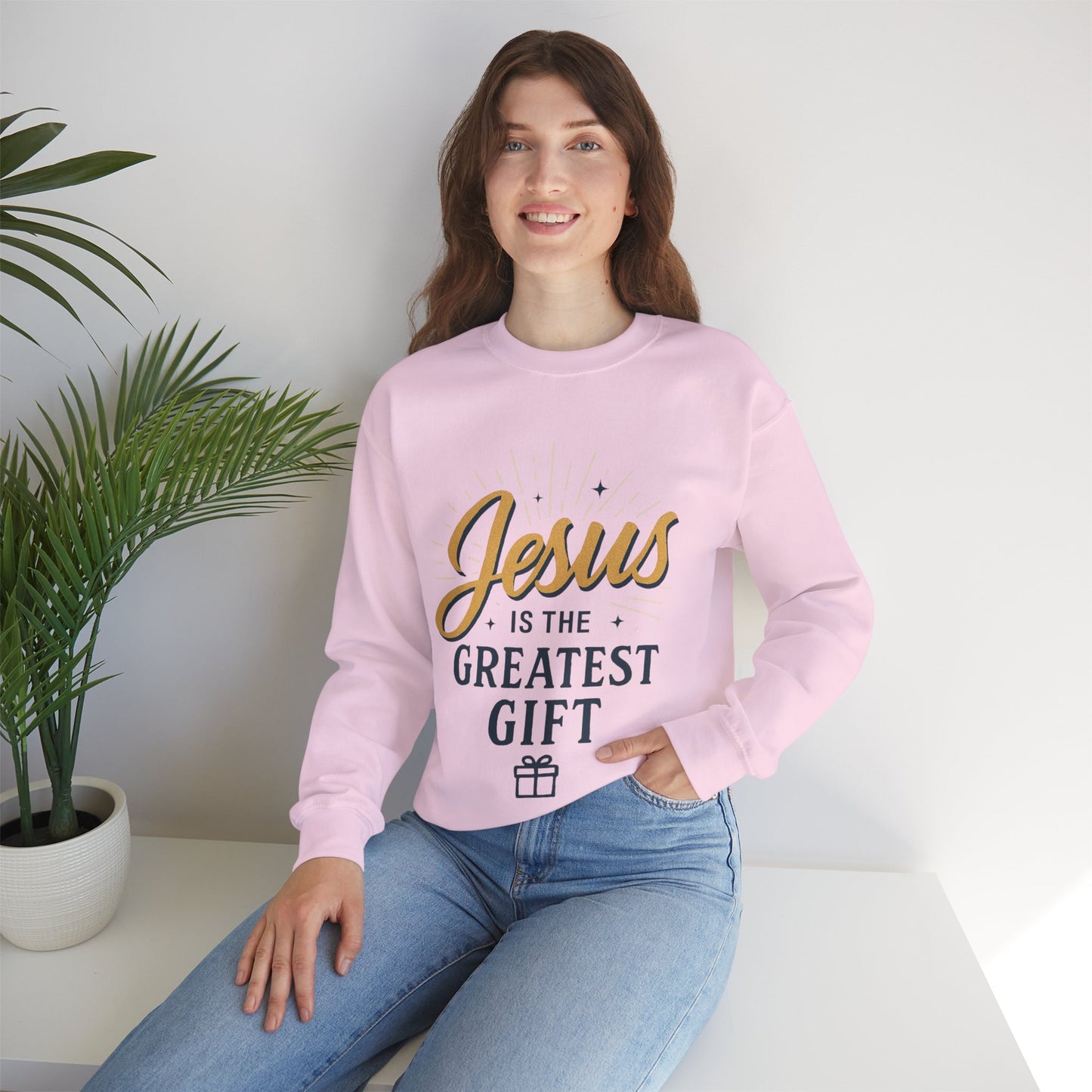 "Jesus is the Greatest Gift" - Crewneck Sweatshirt - Unisex Christian Apparel