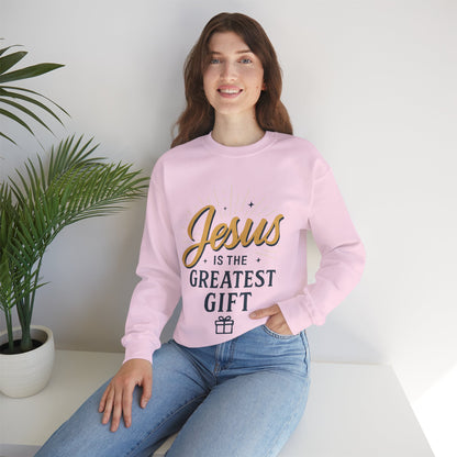 "Jesus is the Greatest Gift" - Crewneck Sweatshirt - Unisex Christian Apparel
