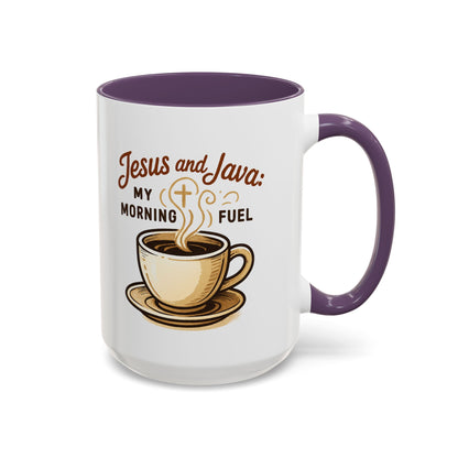 Faith & Coffee Mug: "Jesus and Java" Morning Fuel, Thank You Gift, Christian Coffee Lovers, Religious Kitchen Decor, Inspirational Drinkware