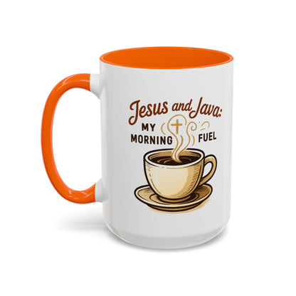 Faith & Coffee Mug: "Jesus and Java" Morning Fuel, Thank You Gift, Christian Coffee Lovers, Religious Kitchen Decor, Inspirational Drinkware