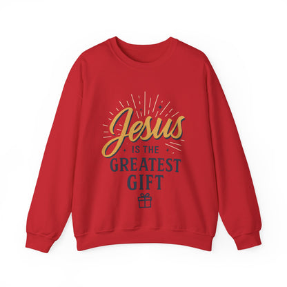 "Jesus is the Greatest Gift" - Crewneck Sweatshirt - Unisex Christian Apparel