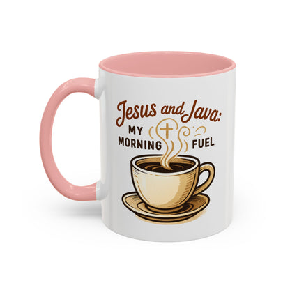 Faith & Coffee Mug: "Jesus and Java" Morning Fuel, Thank You Gift, Christian Coffee Lovers, Religious Kitchen Decor, Inspirational Drinkware