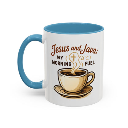 Faith & Coffee Mug: "Jesus and Java" Morning Fuel, Thank You Gift, Christian Coffee Lovers, Religious Kitchen Decor, Inspirational Drinkware