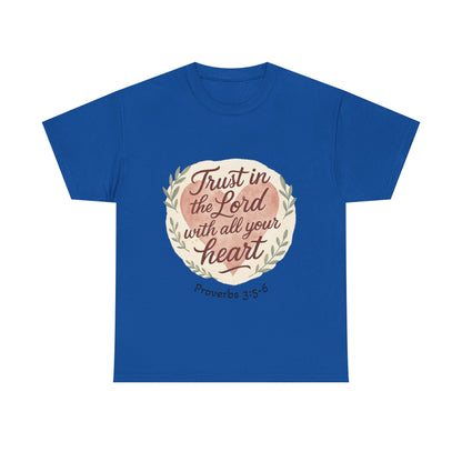 Inspirational Christian Tee – Trust in the Lord with All Your Heart
