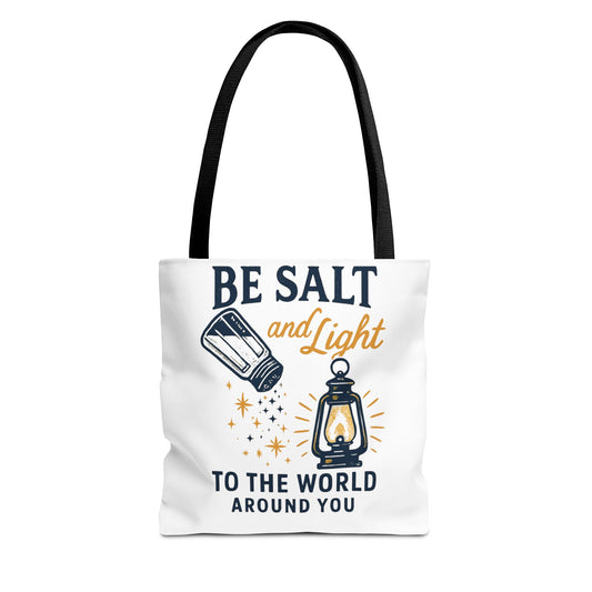"Be Salt and Light" - Inspirational Tote Bag- Eco-Friendly Canvas, Perfect Gift for Graduations, Birthdays, or Everyday Use