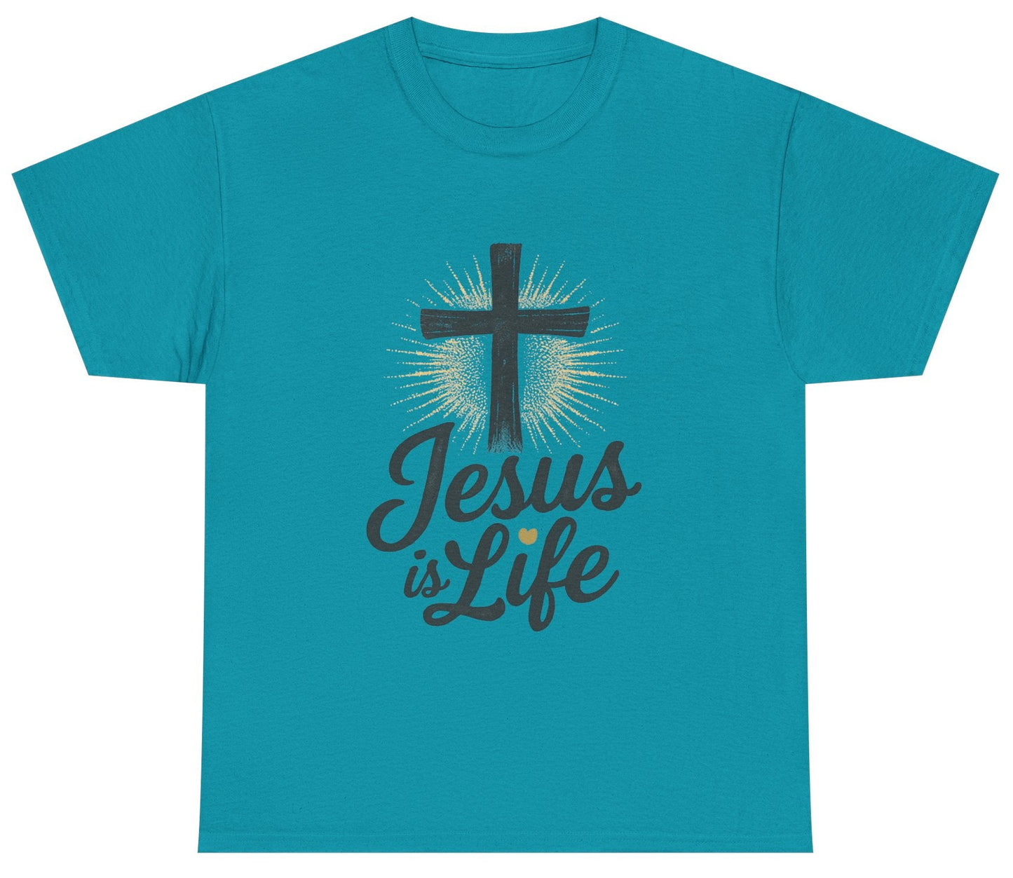"Jesus is Life" - Inspirational T-Shirt - Unisex Heavy Cotton Tee