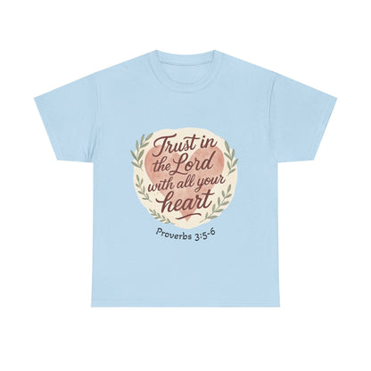 Inspirational Christian Tee – Trust in the Lord with All Your Heart