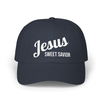 "Jesus Sweet Savior" - Faith-Inspired Classic Dad Cap Gift for Dads, Casual Wear, Summer Outings, Spiritual Gifts