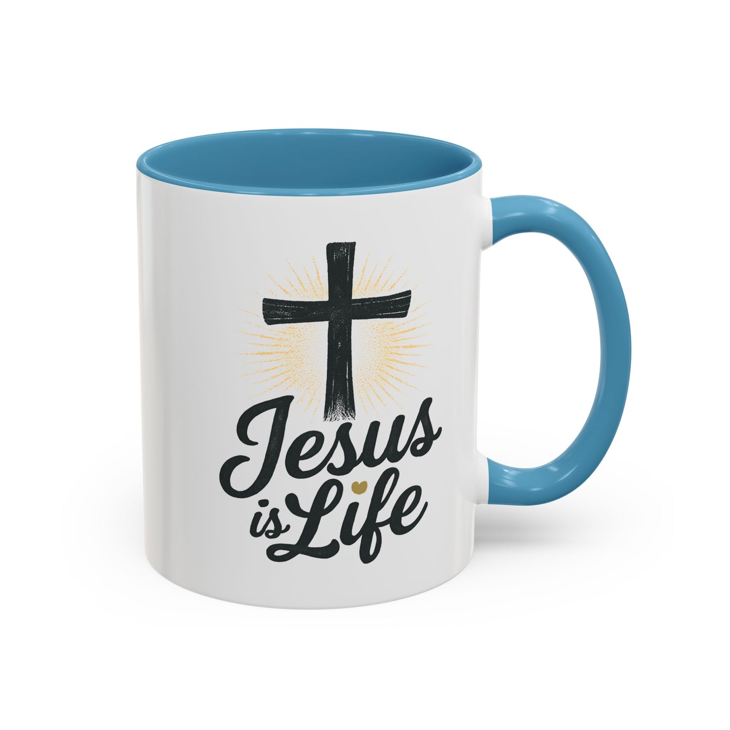 "Jesus is Life" - Christian Accent Coffee Mug - Inspirational 11oz & 15oz