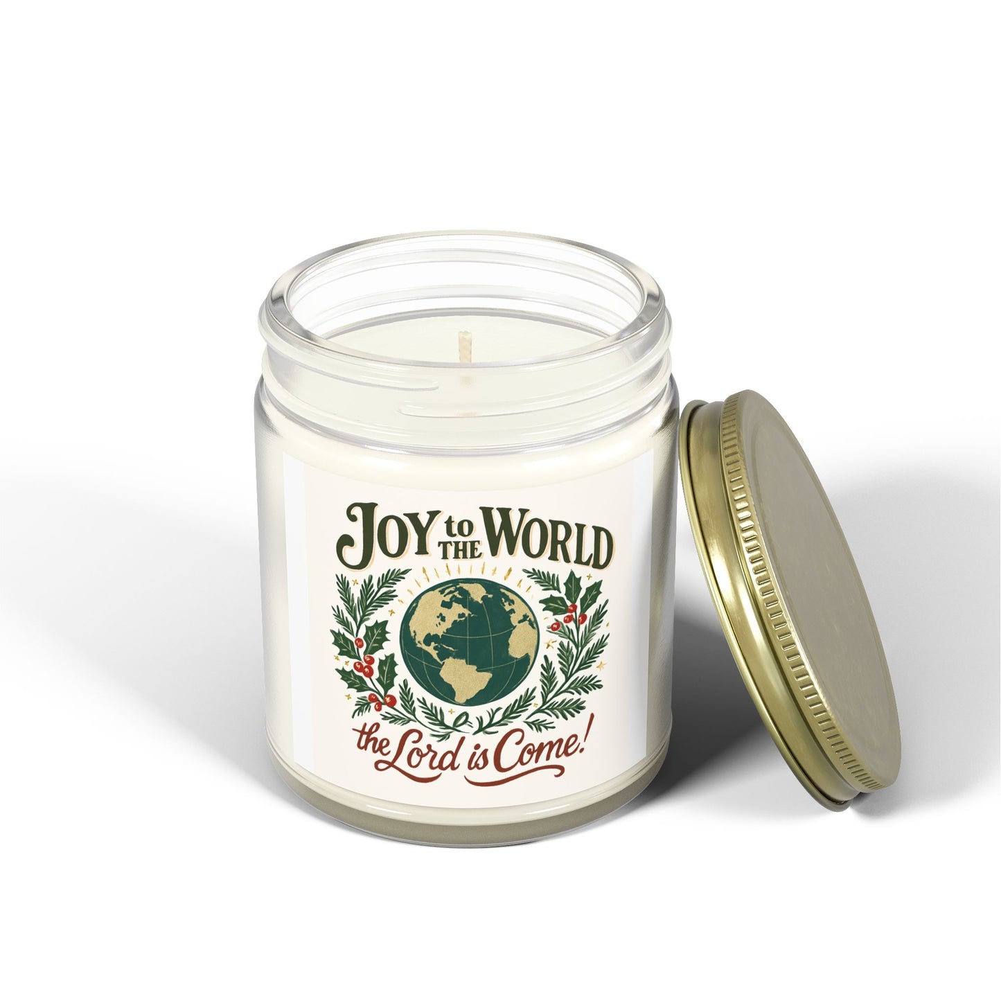 "Joy to the World" - Scented Candles, Coconut Apricot Wax (4oz, 9oz)
