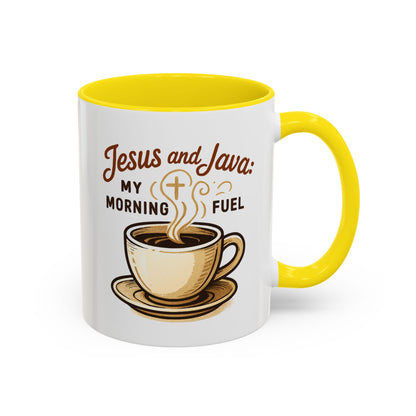 Faith & Coffee Mug: "Jesus and Java" Morning Fuel, Thank You Gift, Christian Coffee Lovers, Religious Kitchen Decor, Inspirational Drinkware
