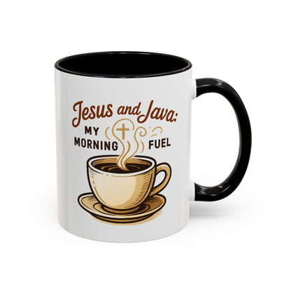 Faith & Coffee Mug: "Jesus and Java" Morning Fuel, Thank You Gift, Christian Coffee Lovers, Religious Kitchen Decor, Inspirational Drinkware