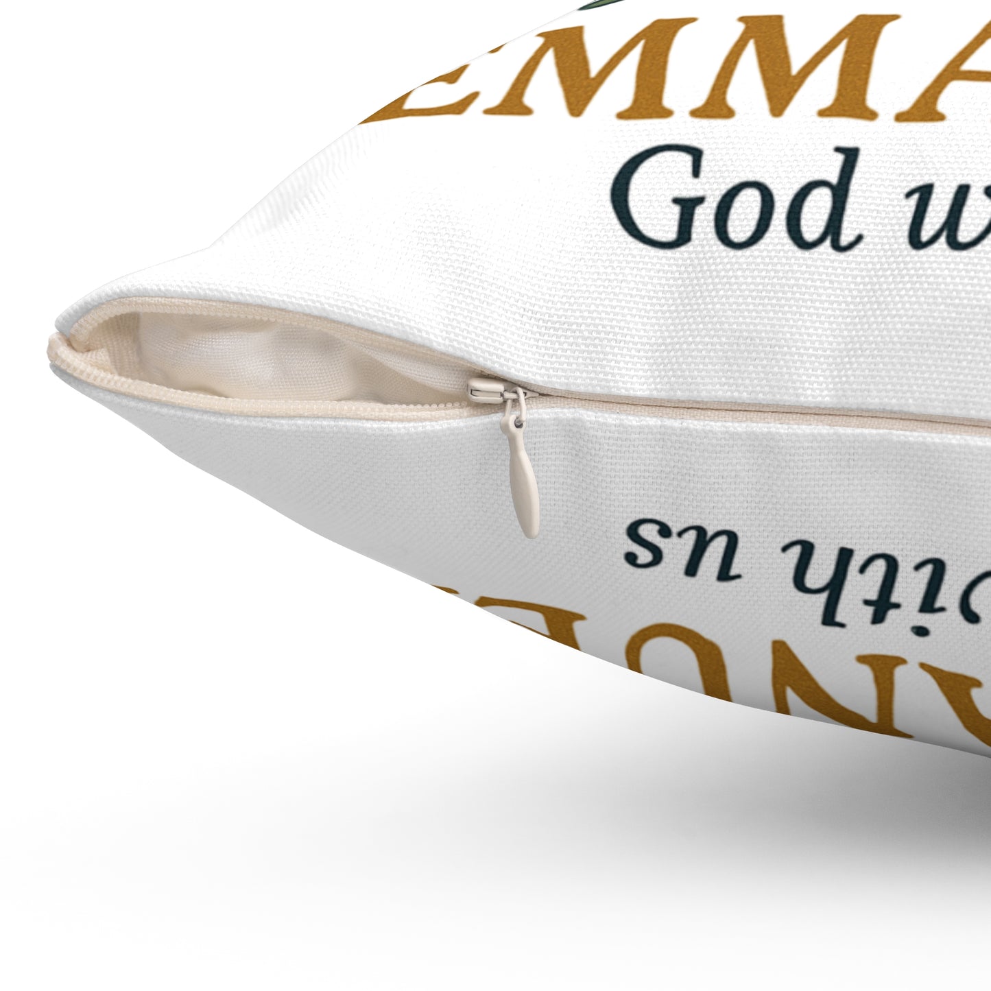 Emmanuel Nativity Square Pillow - Cozy Christmas Home Decor