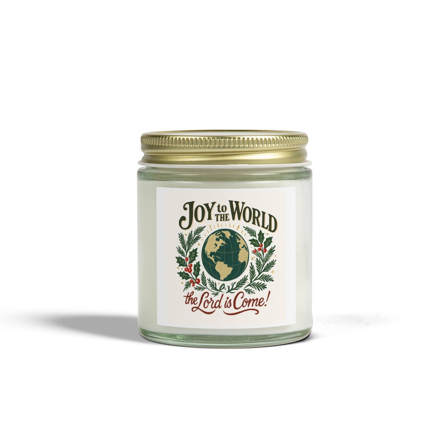"Joy to the World" - Scented Candles, Coconut Apricot Wax (4oz, 9oz)