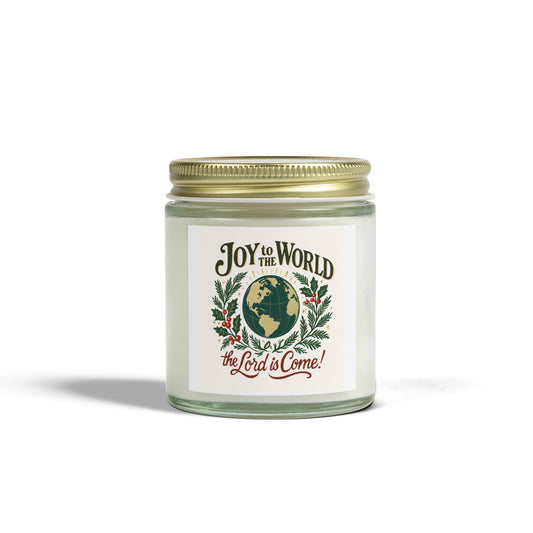 "Joy to the World" - Scented Candles, Coconut Apricot Wax (4oz, 9oz)