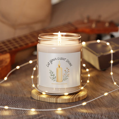 "Let Your Light Shine" Aromatherapy Candle, Relaxation Gift, Hand-Poured Soy Candle, Home Decor