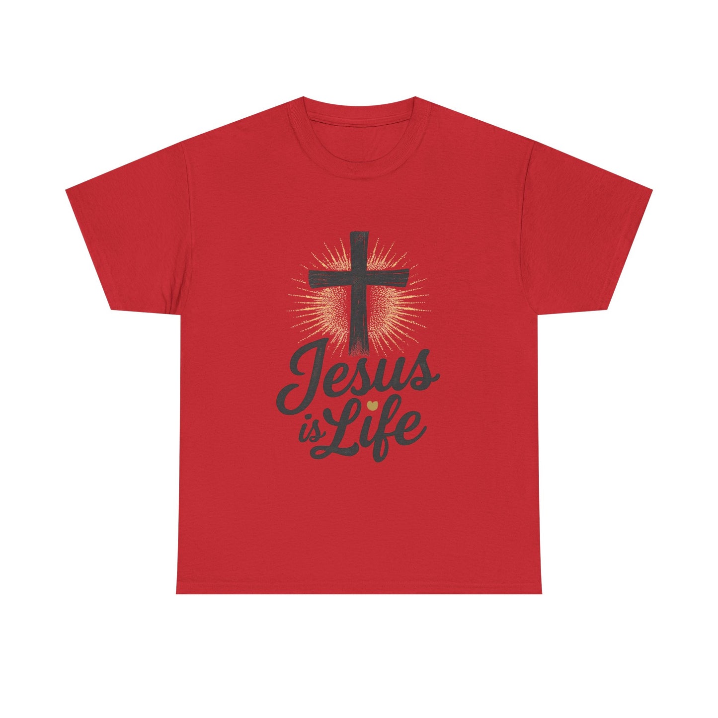 "Jesus is Life" - Inspirational T-Shirt - Unisex Heavy Cotton Tee