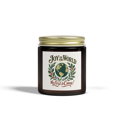 "Joy to the World" - Scented Candles, Coconut Apricot Wax (4oz, 9oz)