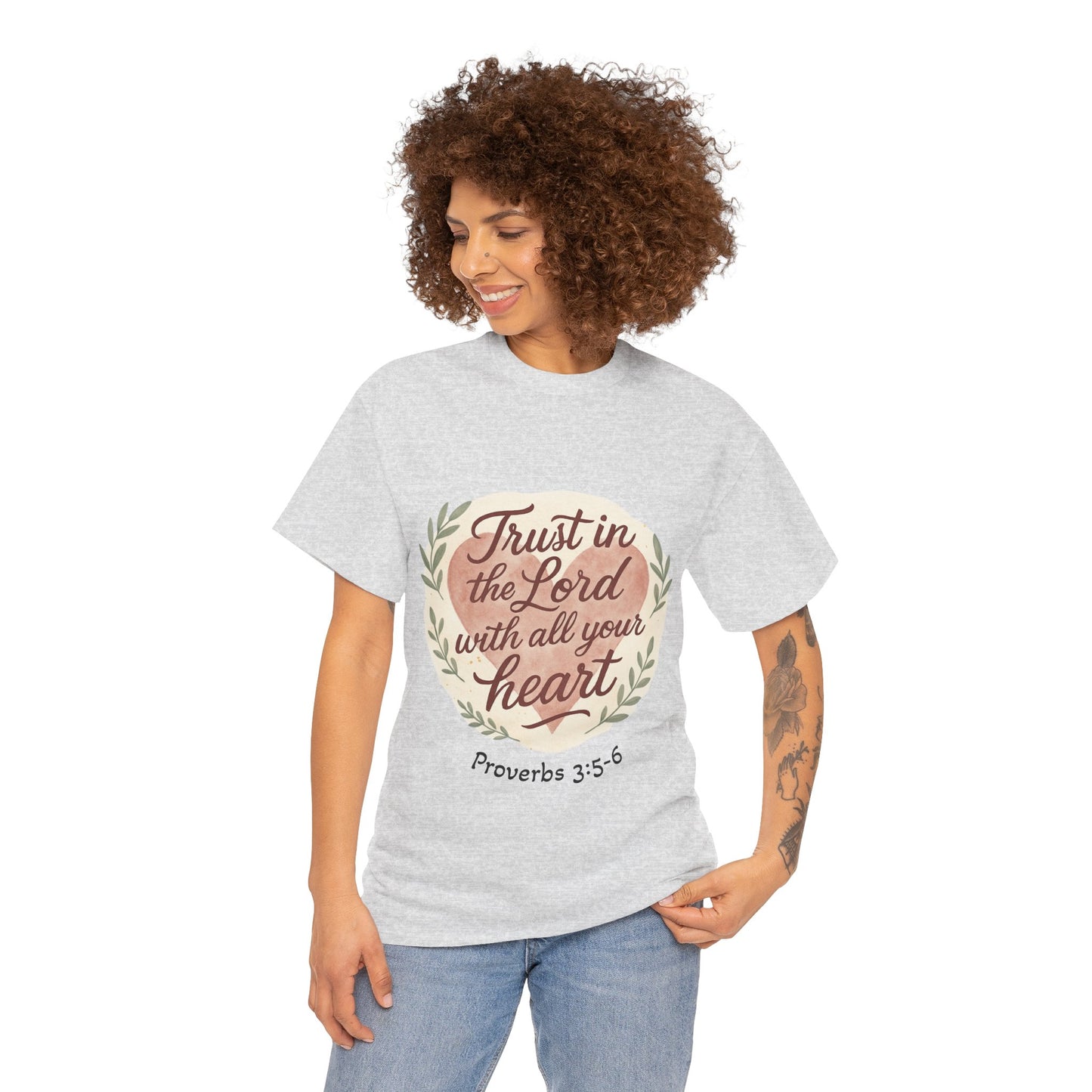 Inspirational Christian Tee – Trust in the Lord with All Your Heart