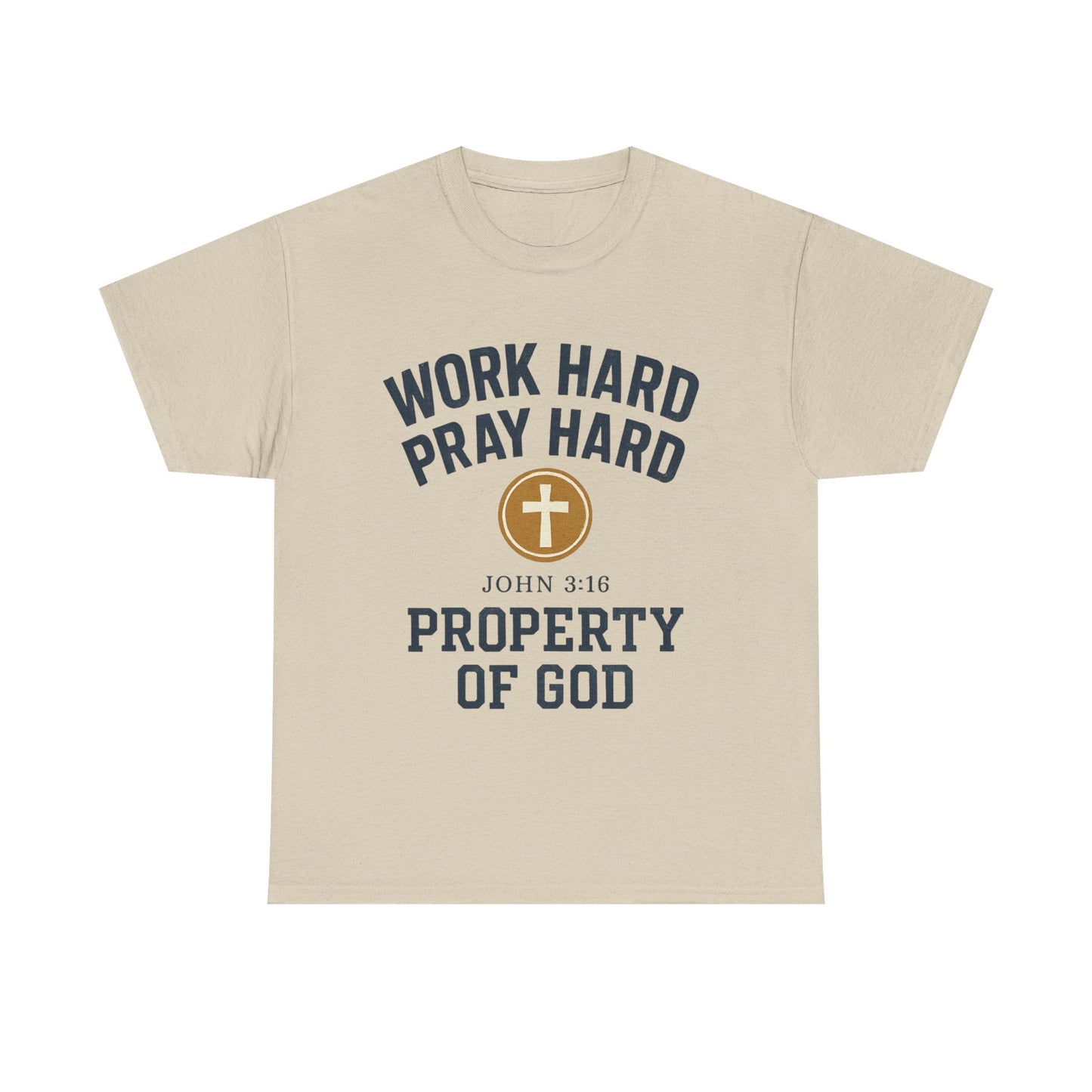 Work Hard Pray Hard Faith-Inspired Unisex Heavy Cotton Tee