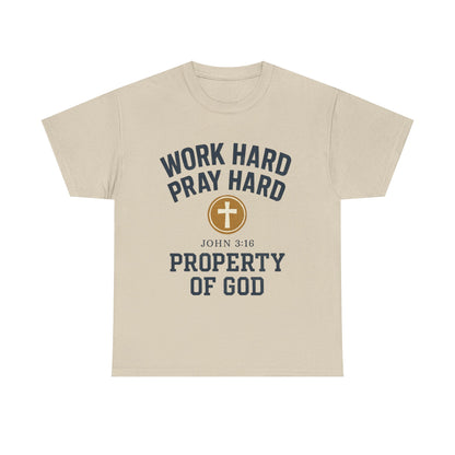 Work Hard Pray Hard Faith-Inspired Unisex Heavy Cotton Tee