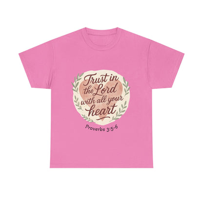 Inspirational Christian Tee – Trust in the Lord with All Your Heart