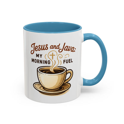 Faith & Coffee Mug: "Jesus and Java" Morning Fuel, Thank You Gift, Christian Coffee Lovers, Religious Kitchen Decor, Inspirational Drinkware