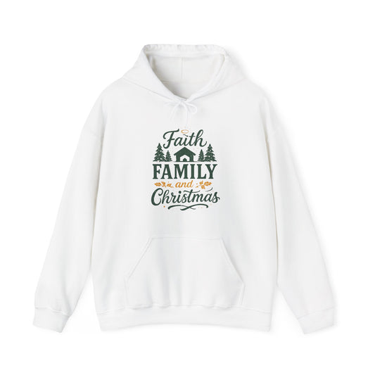 Faith, Family, and Christmas Hoodie