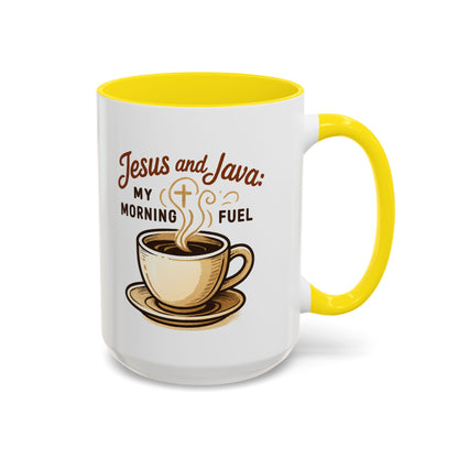 Faith & Coffee Mug: "Jesus and Java" Morning Fuel, Thank You Gift, Christian Coffee Lovers, Religious Kitchen Decor, Inspirational Drinkware