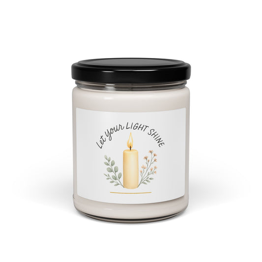 "Let Your Light Shine" Aromatherapy Candle, Relaxation Gift, Hand-Poured Soy Candle, Home Decor